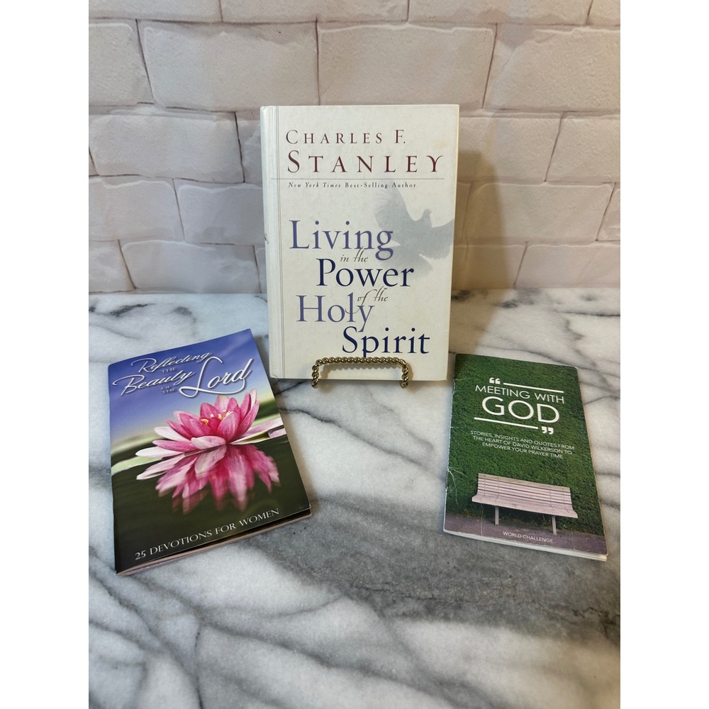 Charles Stanley Living in the Power of the Holy Spirit Devotional Book Lot 3pc